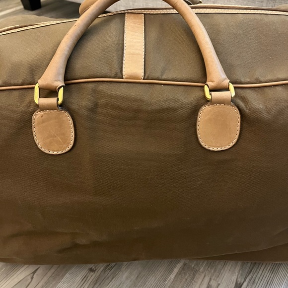 Tramontano Napoli Italian Leather Large Roller Duffel Bag Brown/Tan - Picture 15 of 16